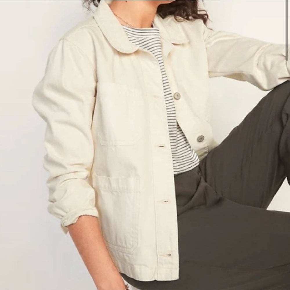 Old Navy Ecru-Wash Jean Chore Jacket